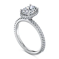 Gabriel & Co 8 Engagement Ring 14K White Gold Classic ER16158O6W44JJ