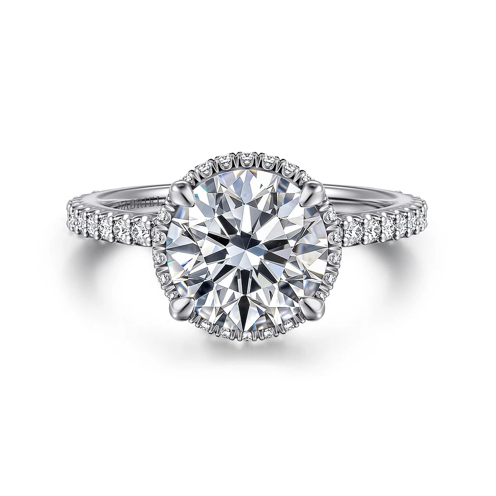Gabriel & Co 8.5 Engagement Ring 14K White Gold Classic ER16158R10W44JJ