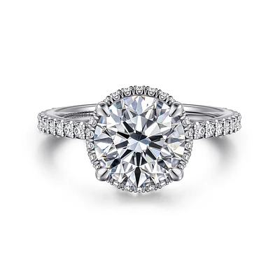 Gabriel & Co 8.5 Engagement Ring 14K White Gold Classic ER16158R10W44JJ