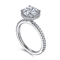 Gabriel & Co 8.5 Engagement Ring 14K White Gold Classic ER16158R10W44JJ