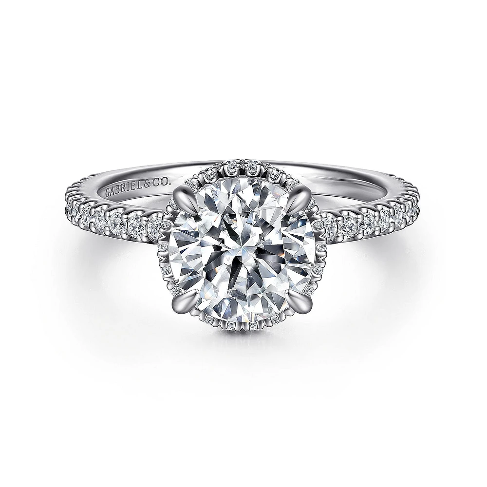 Gabriel & Co 7.4 Engagement Ring 14K White Gold Classic ER16158R6W44JJ