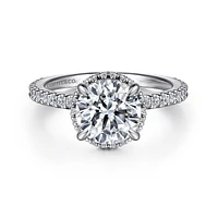 Gabriel & Co 7.4 Engagement Ring 14K White Gold Classic ER16158R6W44JJ
