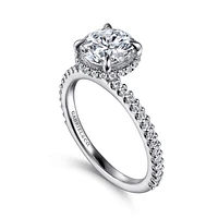 Gabriel & Co 7.4 Engagement Ring 14K White Gold Classic ER16158R6W44JJ