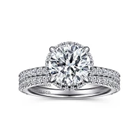 Gabriel & Co 7.4 Engagement Ring 14K White Gold Classic ER16158R6W44JJ