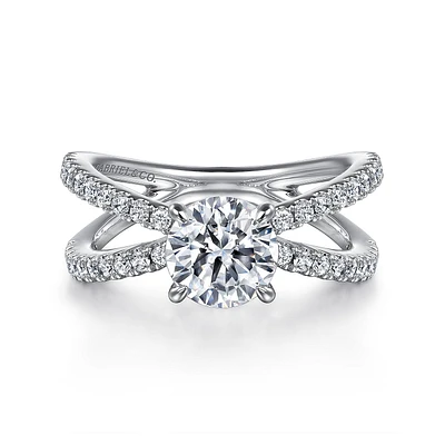 Gabriel & Co 7.4 Engagement Ring 14K White Gold Contemporary ER16182R6W44JJ