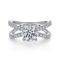 Gabriel & Co 7.4 Engagement Ring 14K White Gold Contemporary ER16182R6W44JJ