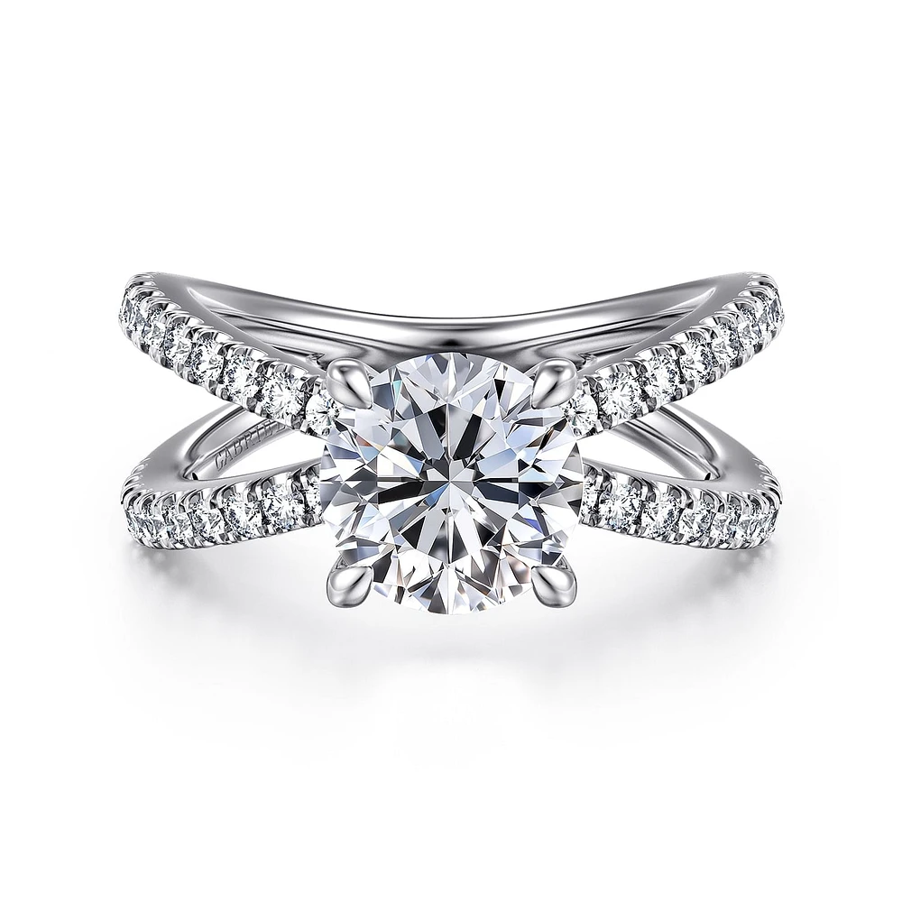 Gabriel & Co 8 Engagement Ring 14K White Gold Contemporary ER16182R8W44JJ
