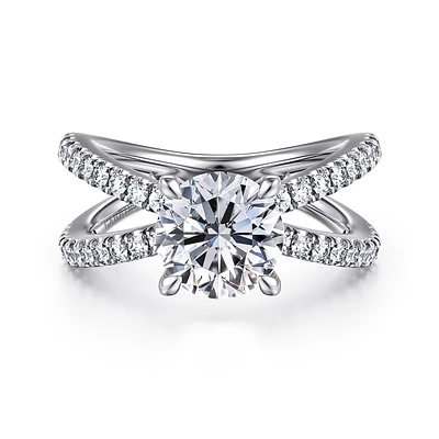 Gabriel & Co 8 Engagement Ring 14K White Gold Contemporary ER16182R8W44JJ