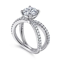 Gabriel & Co 8 Engagement Ring 14K White Gold Contemporary ER16182R8W44JJ