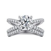 Gabriel & Co 8 Engagement Ring 14K White Gold Contemporary ER16182R8W44JJ