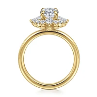 Gabriel & Co 9.0X6.0 Engagement Ring 14K Yellow Gold Starlight ER16185O6Y44JJ