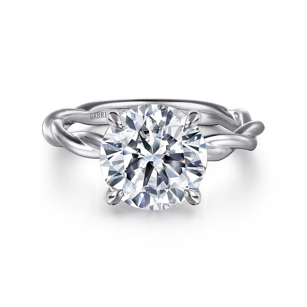 Gabriel & Co 9 Engagement Ring 14K White Gold Classic ER16188R12W4JJJ