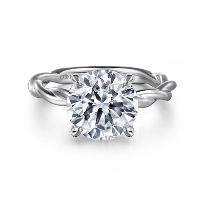 Gabriel & Co 9 Engagement Ring 14K White Gold Classic ER16188R12W4JJJ