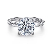 Gabriel & Co 9 Engagement Ring 14K White Gold Classic ER16188R12W4JJJ
