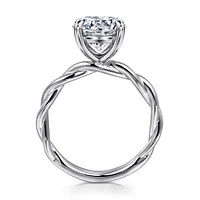 Gabriel & Co 9 Engagement Ring 14K White Gold Classic ER16188R12W4JJJ