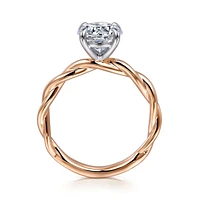 Gabriel & Co 7.4 Engagement Ring 14K Two-Tone Gold Classic ER16188R6T4JJJ