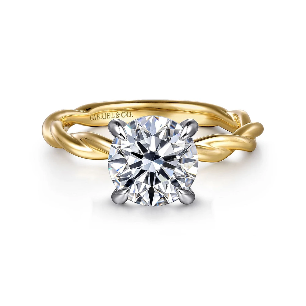 Gabriel & Co 8 Engagement Ring 14K Gold Classic ER16188R8M4JJJ