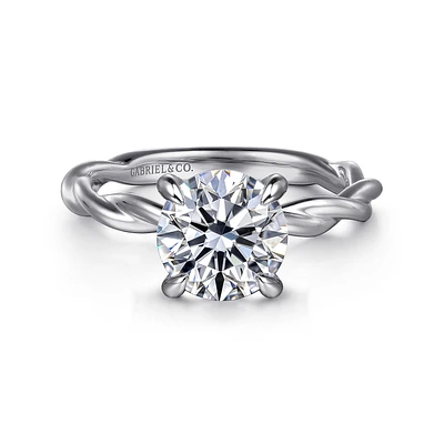 Gabriel & Co 8 Engagement Ring 14K White Gold Classic ER16188R8W4JJJ