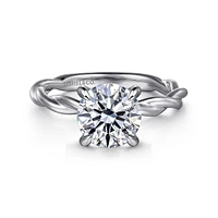 Gabriel & Co 8 Engagement Ring 14K White Gold Classic ER16188R8W4JJJ