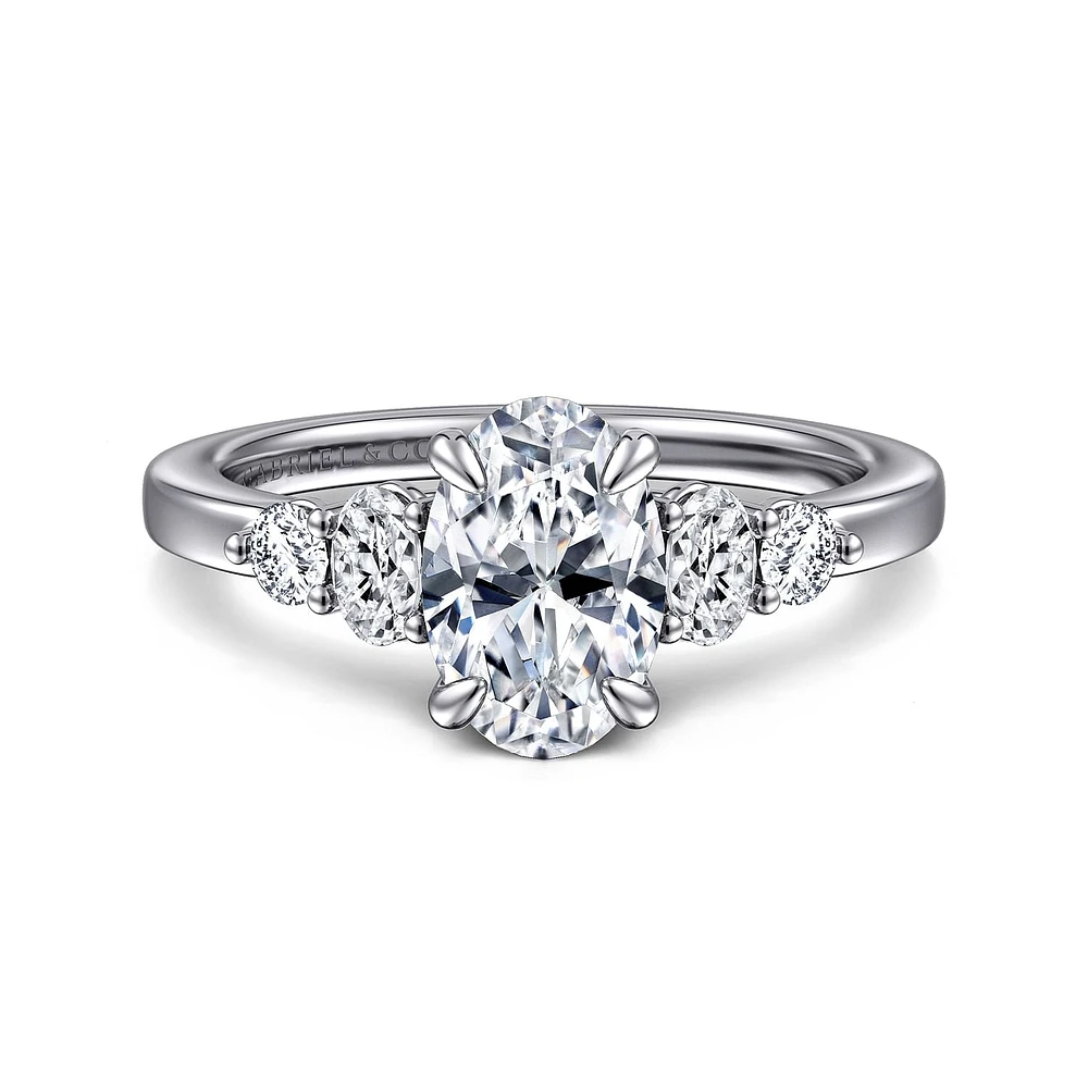 Gabriel & Co 9X6 Engagement Ring 14K White Gold Classic ER16192O6W44JJ