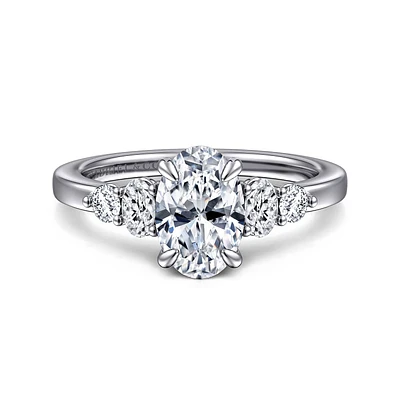 Gabriel & Co 9X6 Engagement Ring 14K White Gold Classic ER16192O6W44JJ