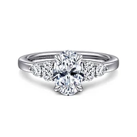 Gabriel & Co 9X6 Engagement Ring 14K White Gold Classic ER16192O6W44JJ