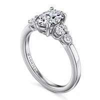 Gabriel & Co 9X6 Engagement Ring 14K White Gold Classic ER16192O6W44JJ