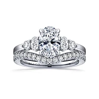 Gabriel & Co 9X6 Engagement Ring 14K White Gold Classic ER16192O6W44JJ