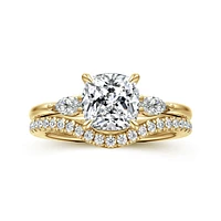 Gabriel & Co 7X7 Engagement Ring 14K Yellow Gold Classic ER16198C8Y43JJ