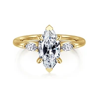 Gabriel & Co 12X6 Engagement Ring 14K Yellow Gold Classic ER16198M6Y43JJ