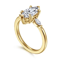 Gabriel & Co 12X6 Engagement Ring 14K Yellow Gold Classic ER16198M6Y43JJ
