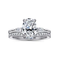 Gabriel & Co 9X6 Engagement Ring 14K White Gold Classic ER16198O6W43JJ