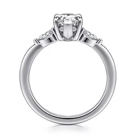 Gabriel & Co 10X6 Engagement Ring 14K White Gold Classic ER16198P6W43JJ