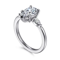 Gabriel & Co 10X6 Engagement Ring 14K White Gold Classic ER16198P6W43JJ