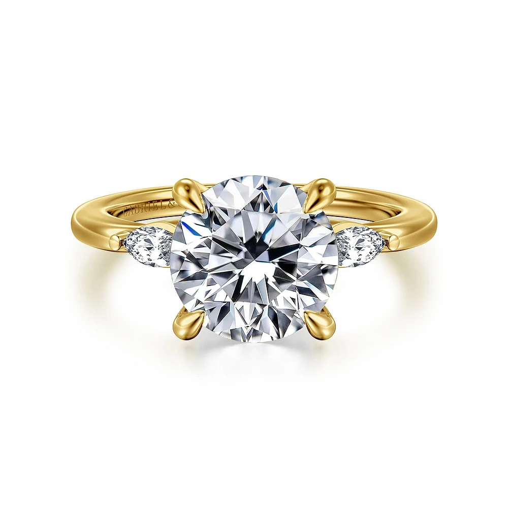 Gabriel & Co 9 Engagement Ring 14K Yellow Gold Classic ER16198R12Y43JJ