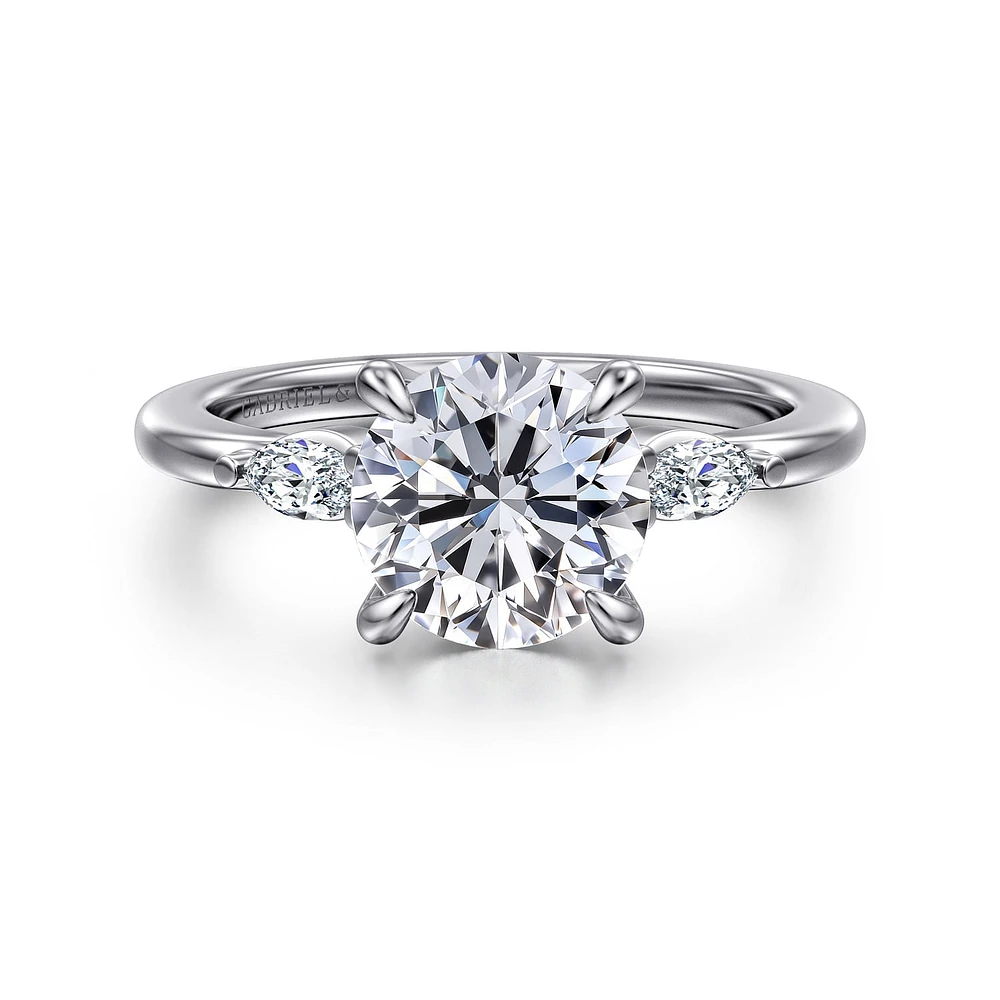 Gabriel & Co 8 Engagement Ring 14K White Gold Classic ER16198R8W43JJ