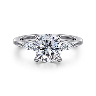 Gabriel & Co 8 Engagement Ring 14K White Gold Classic ER16198R8W43JJ