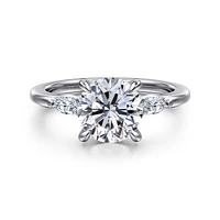 Gabriel & Co 8 Engagement Ring 14K White Gold Classic ER16198R8W43JJ