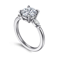Gabriel & Co 8 Engagement Ring 14K White Gold Classic ER16198R8W43JJ