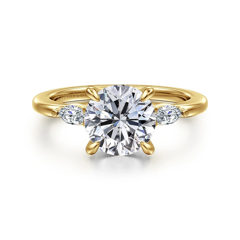Gabriel & Co 8 Engagement Ring 14K Yellow Gold Classic ER16198R8Y43JJ