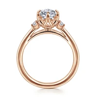 Gabriel & Co 9.0X6.0 Engagement Ring 14K Rose Gold Contemporary ER16200O6K44JJ