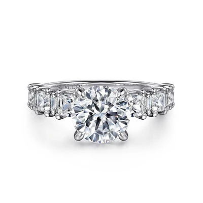 Gabriel & Co 8 Engagement Ring 18K White Gold Classic ER16224R8W84JJ