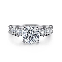 Gabriel & Co 8 Engagement Ring 18K White Gold Classic ER16224R8W84JJ