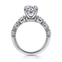 Gabriel & Co 8 Engagement Ring 18K White Gold Classic ER16224R8W84JJ