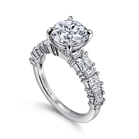 Gabriel & Co 8 Engagement Ring 18K White Gold Classic ER16224R8W84JJ