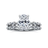 Gabriel & Co 9x6 Engagement Ring 14K White Gold Victorian ER16233O6W44JJ
