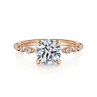 Gabriel & Co 7.4 Engagement Ring 14K Rose Gold Victorian ER16233R6K44JJ