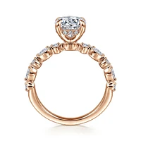 Gabriel & Co 7.4 Engagement Ring 14K Rose Gold Victorian ER16233R6K44JJ