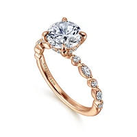 Gabriel & Co 7.4 Engagement Ring 14K Rose Gold Victorian ER16233R6K44JJ