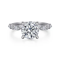 Gabriel & Co 8 Engagement Ring 14K White Gold Victorian ER16233R8W44JJ